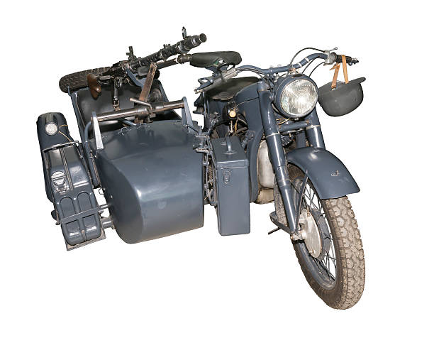 istock German motorcycle BMW R-12 with a machine gun MG-34/42 453466613