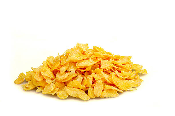 Pile of Cornflakes stock photo