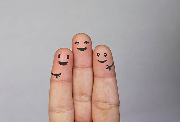 Fingers Family Fingers Family anthropomorphic smiley face photos stock pictures, royalty-free photos & images