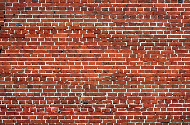 istock block background . old brick wall of red bricks. 453467935