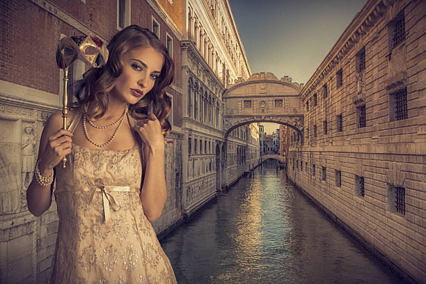 girl with venetian mask