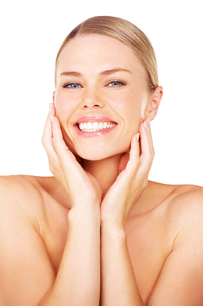 istock Feeling pleased with her beautiful skin! 453469809