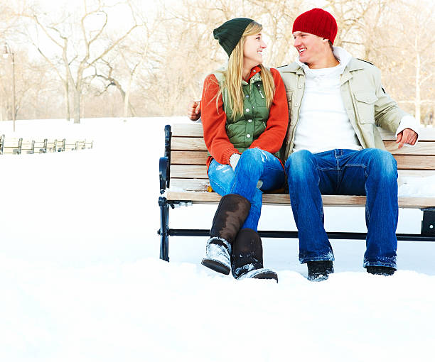 istock Warm smiles on a wintery day 453473551