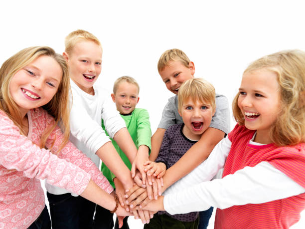 istock Young kids demonstrating togethernes 453473657