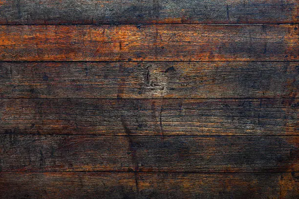 Photo of Old wooden floor board background.