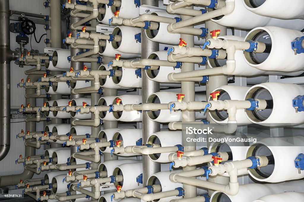 Mediterrâneo instalações de dessalinização - Royalty-free Água Foto de stock