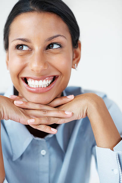 istock Business woman with friendly smile 453484633