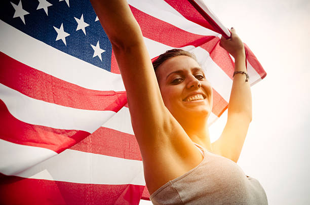 istock Young American supporters on white background 453484789