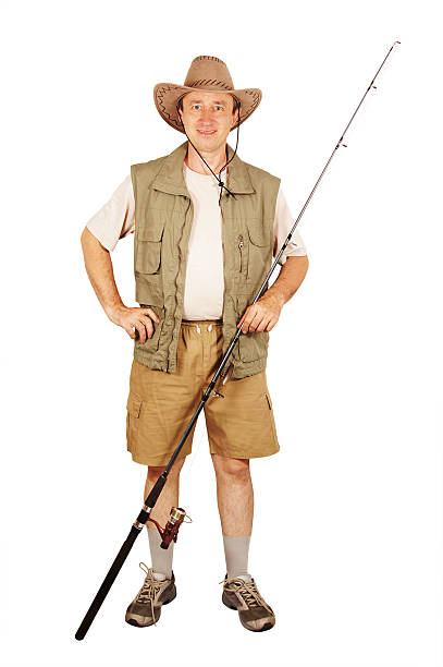 istock Fisherman with a fishing rod 453487453