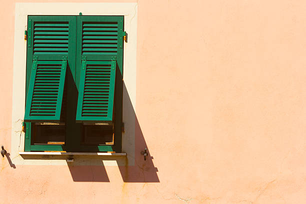 A window shutter in the Cinque Terre town of Manarola in Liguria