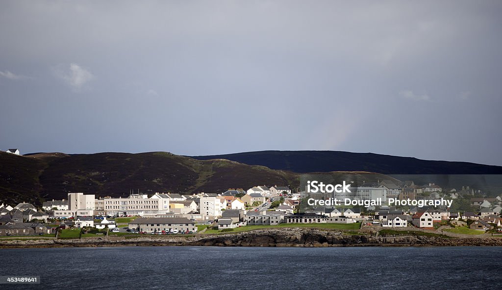 Lerwick Ilhas Shetland vista do oeste da Knab - Foto de stock de Apartamento royalty-free