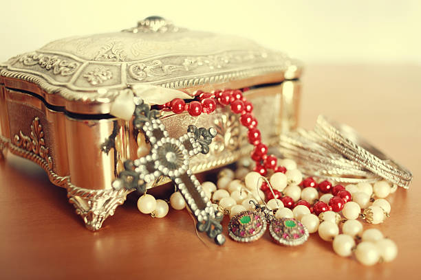 istock Antique Silver Jewelry Arrangement 453490221