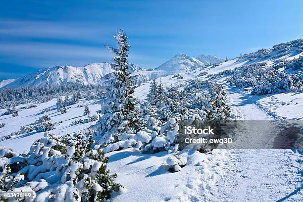 Trilho Nas Montanhas - Fotografias de stock e mais imagens de Alpes Europeus - Alpes Europeus, Ao Ar Livre, Beleza natural