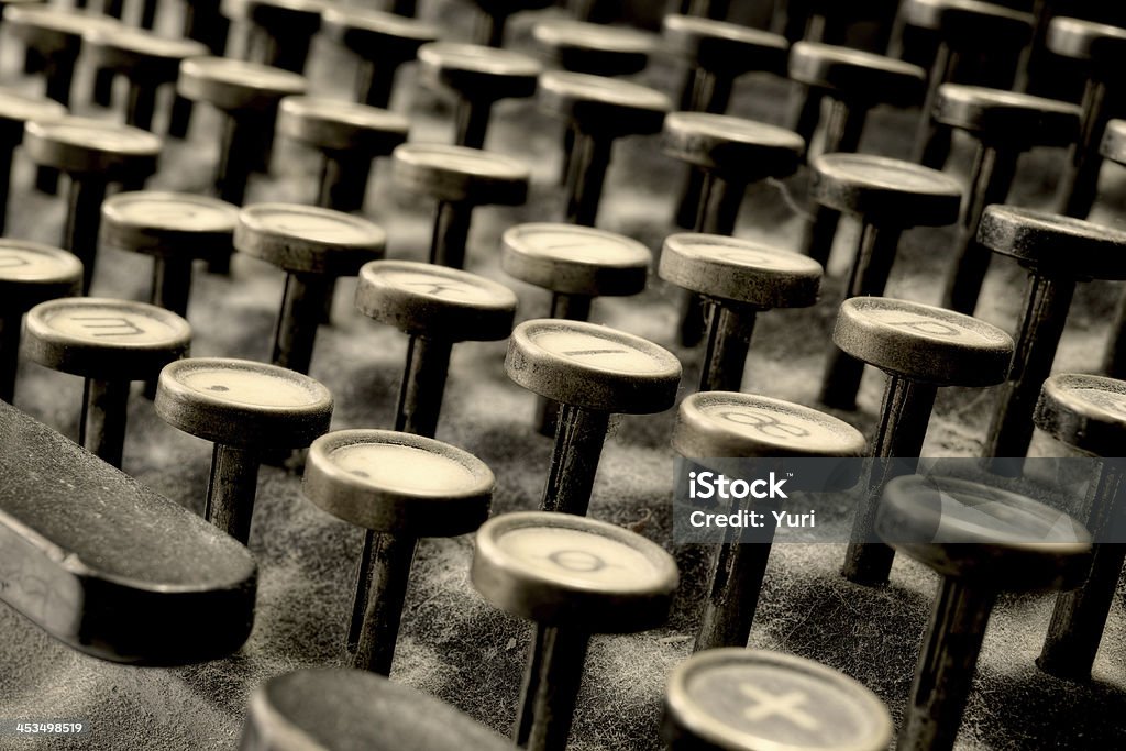 Closeup on keys - Typewriter A closeup of the keys of an old typewriter Author Stock Photo