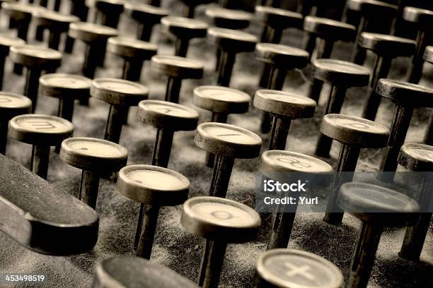 Closeup On Keys Typewriter Stock Photo - Download Image Now - Author, Close-up, Color Image