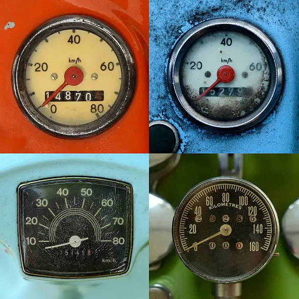 Photo of Set Of Vintage Speedometers