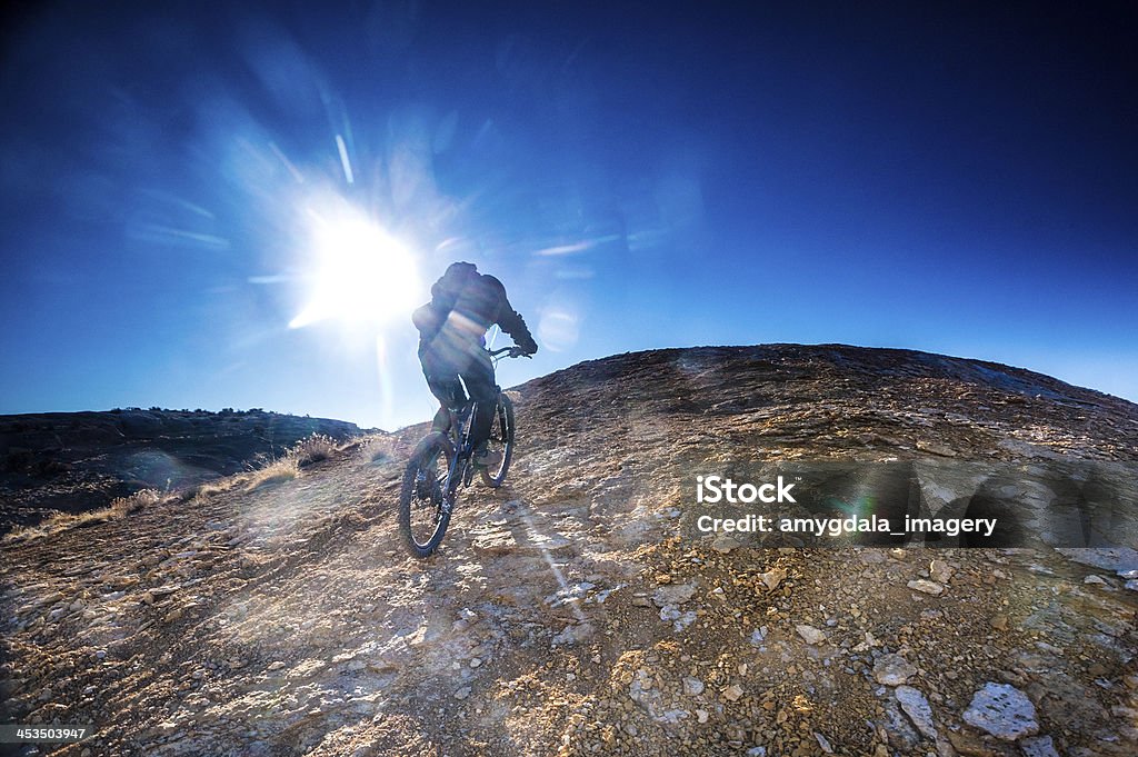 Sol de mountain bike - Foto de stock de Mountain Bike - Ciclismo royalty-free