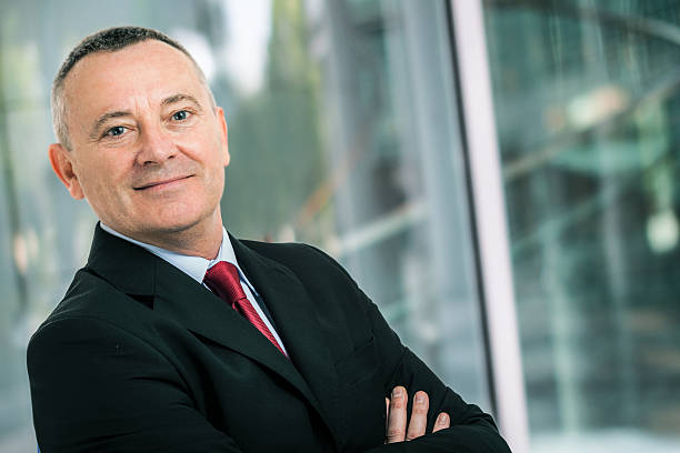 istock Smiling businessman portrait 453503963