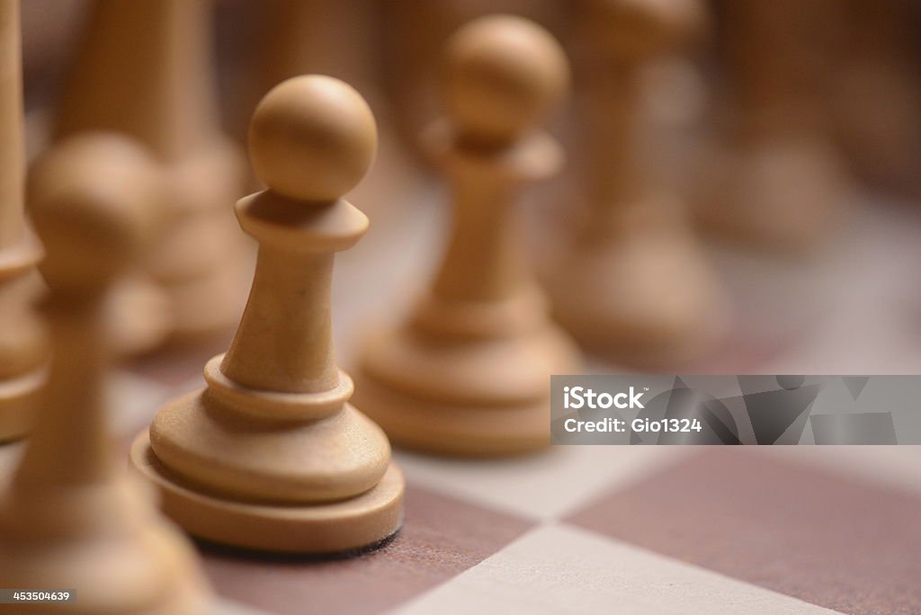 Line of defense attacking pawns Aggression Stock Photo