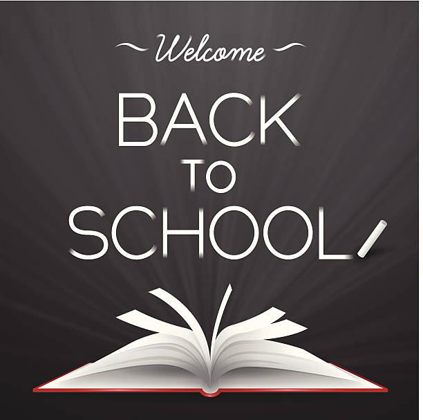 ilustrações de stock, clip art, desenhos animados e ícones de bem-vindo de volta para a escola! - secondary school building book symbol open