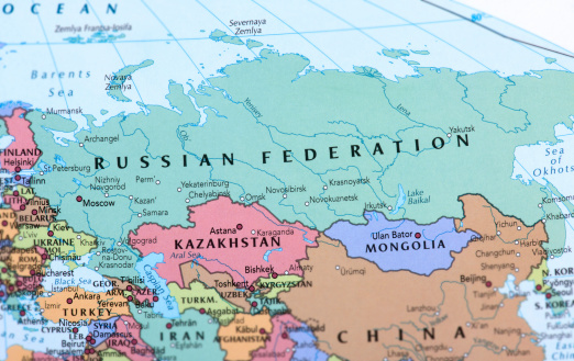 Map of Russian Federation. 