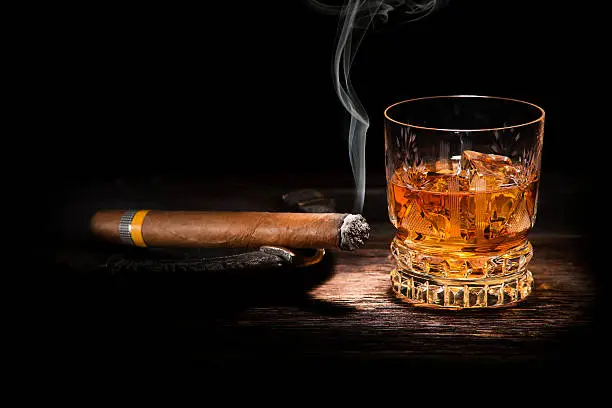Photo of Whiskey and cigar