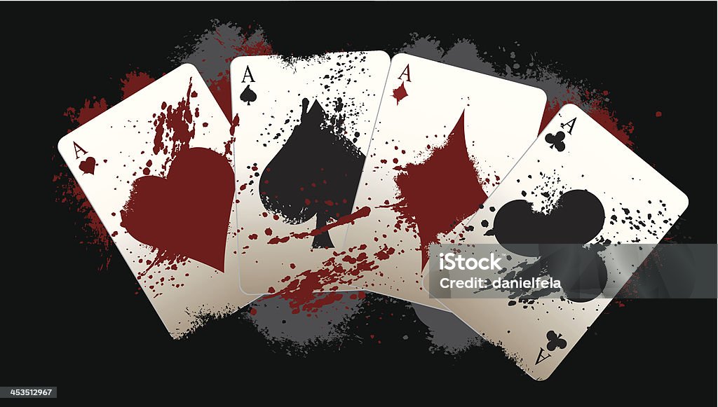 Grunge Poker Aces Backgrounds stock vector