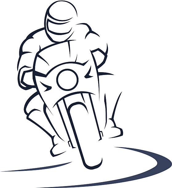 ilustrações, clipart, desenhos animados e ícones de moto racer - helmet motorized sport biker crash helmet