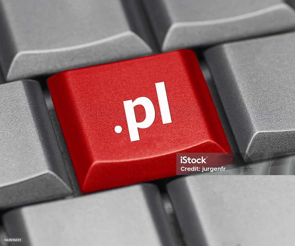 Computer key - Internet suffix of Poland Business Stock Photo