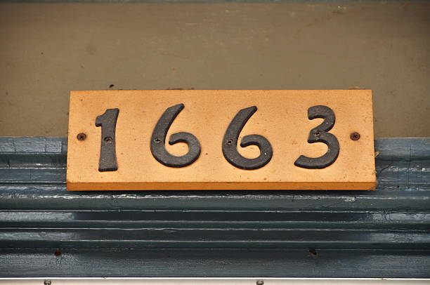 istock Street address sign number historical year 1663 past 453515397