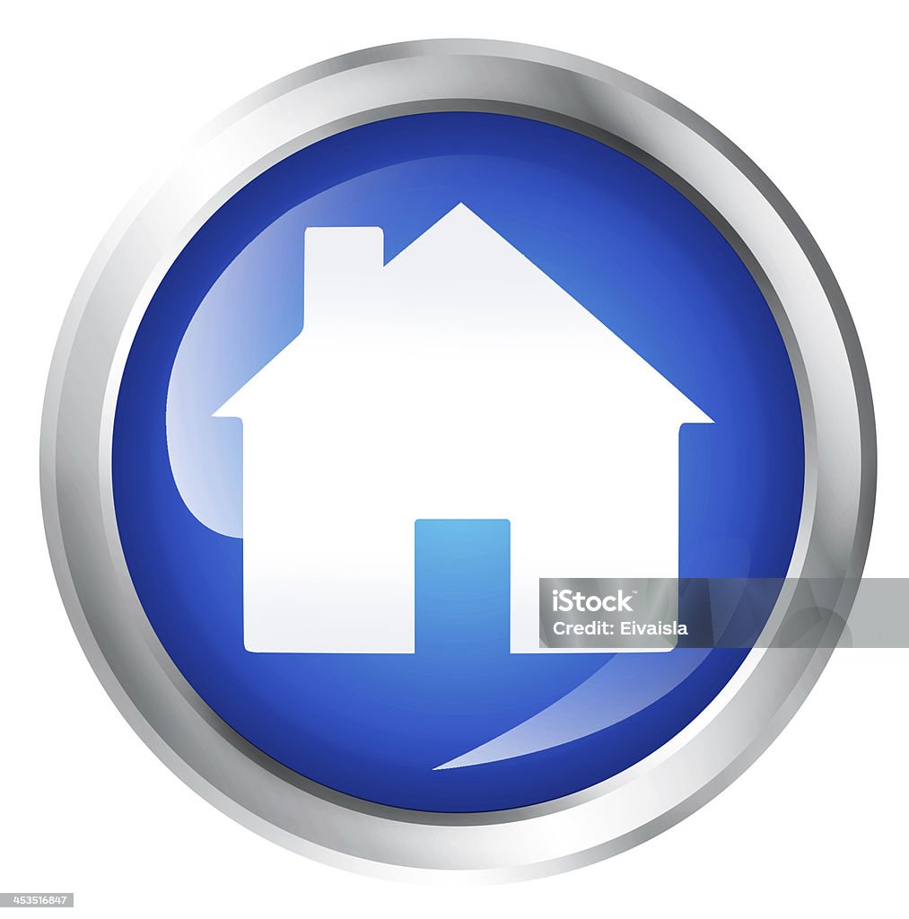 Haus-Symbol - Lizenzfrei Blau Stock-Foto