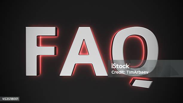 Luminous Faq Stock Photo - Download Image Now - Alphabet, Asking, Back Lit