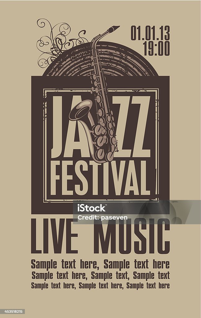 festival de jazz - clipart vectoriel de Affiche libre de droits
