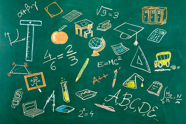 fundo sem costura educação - mathematics mathematical symbol blackboard education - fotografias e filmes do acervo