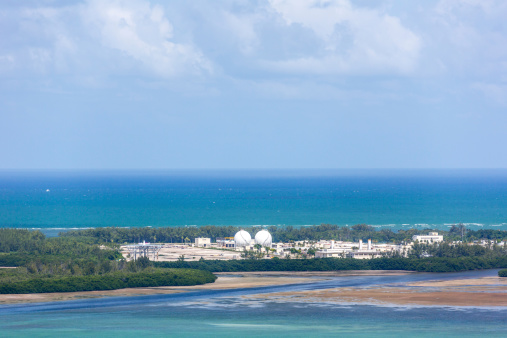 Aerial View of Water Treatment Plant in Virginia Key, Florida