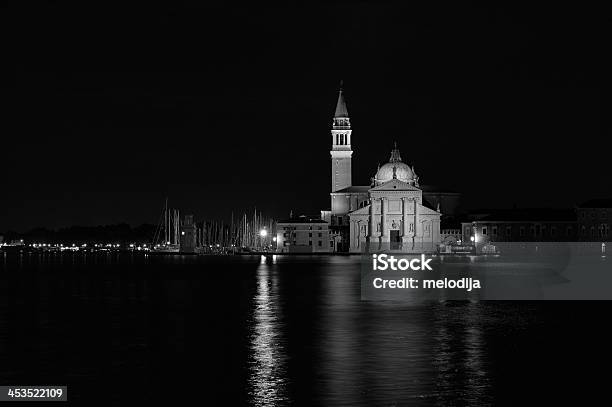 San Giorgio Maggiore Kościół Długie Naświetlanie Przez Noc Niewyraźne Moti - zdjęcia stockowe i więcej obrazów Architektura