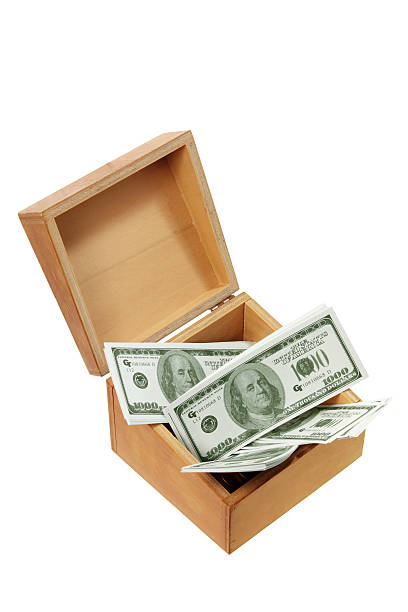 istock Wooden Box with Money 453522395