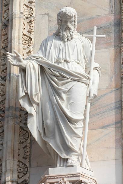 istock Saint sculpture in Milan Cathedral 453522951