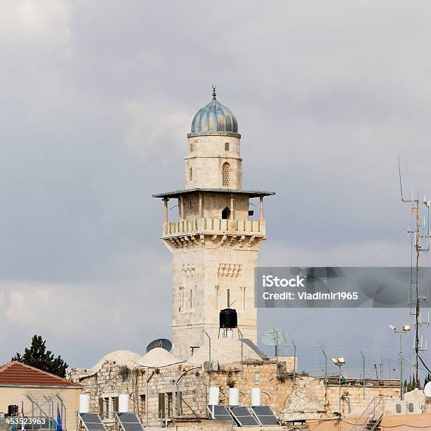 Old Minarett Nahe Der Klagemauer Stockfoto und mehr Bilder von Alt - Alt, Architektur, Archäologie