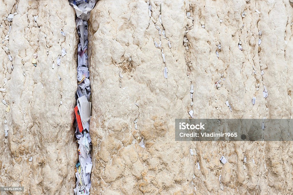 Nachrichten zu Gott in der Klagemauer, Jerusalem - Lizenzfrei Alt Stock-Foto