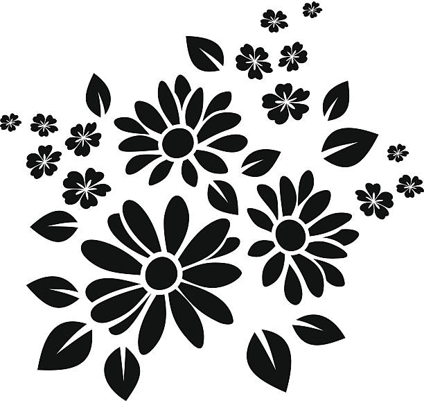 3,200+ black and white daisy stock illustrations, royalty-free vector  graphics u0026 clip art - istock | black and white rose, black and white  photography, black and white makeup
