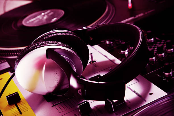 istock DJ headphones on sound mixer 453528613