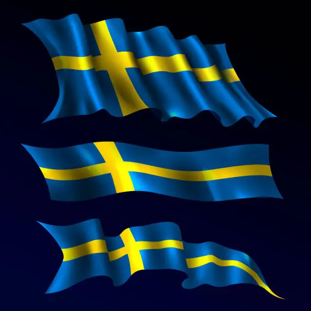 Vector illustration of Sweden, Swedish Flag