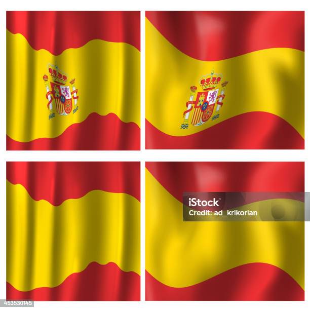 Испания Испанский Флаг — стоковая векторная графика и другие изображения на тему Андалусия - Андалусия, Барселона - Испания, Векторная графика