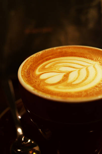 Cappucino at a Coffee Shop stock photo