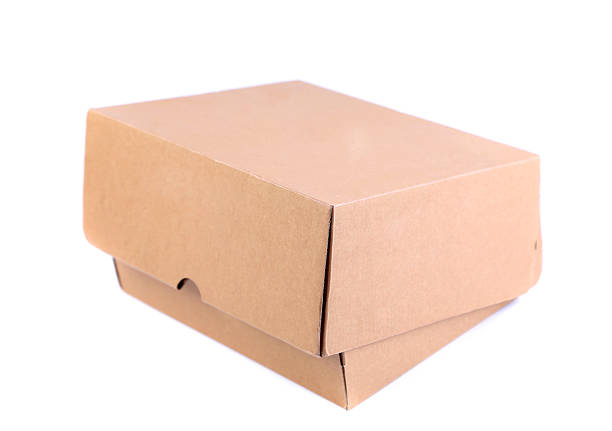 istock Shoes box is located on the white background 453534545