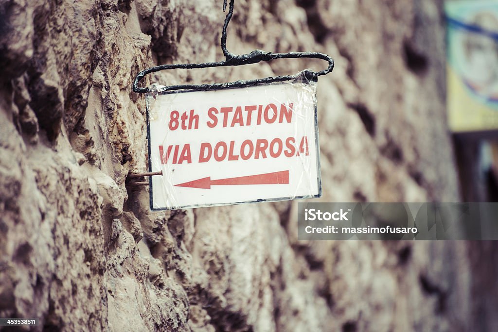 8 th station via dolorosa - Lizenzfrei Via Dolorosa Stock-Foto