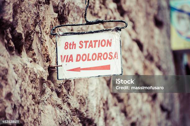 Foto de 8 Th Station Via Dolorosa e mais fotos de stock de Via Dolorosa - Via Dolorosa, Capitais internacionais, Cidade Velha de Jerusalém