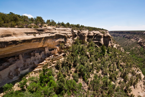 Balcony House Hides Below The Forest Covered Rim in Mesa Verde National Park