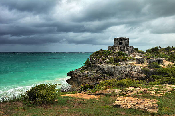 istock Watch tower in ancient city on Caribbean coast Tulum 453540743